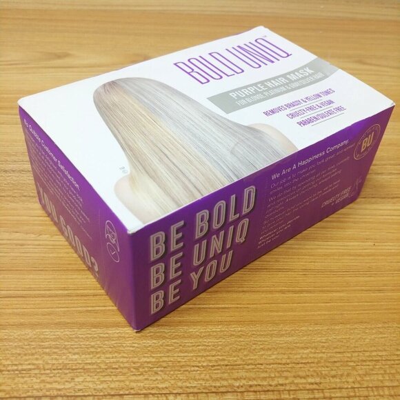 Bold Uniq Purple Hair Mask Toner Blonde Platinum Bleached Silver Gray 200mL - Picture 2 of 5